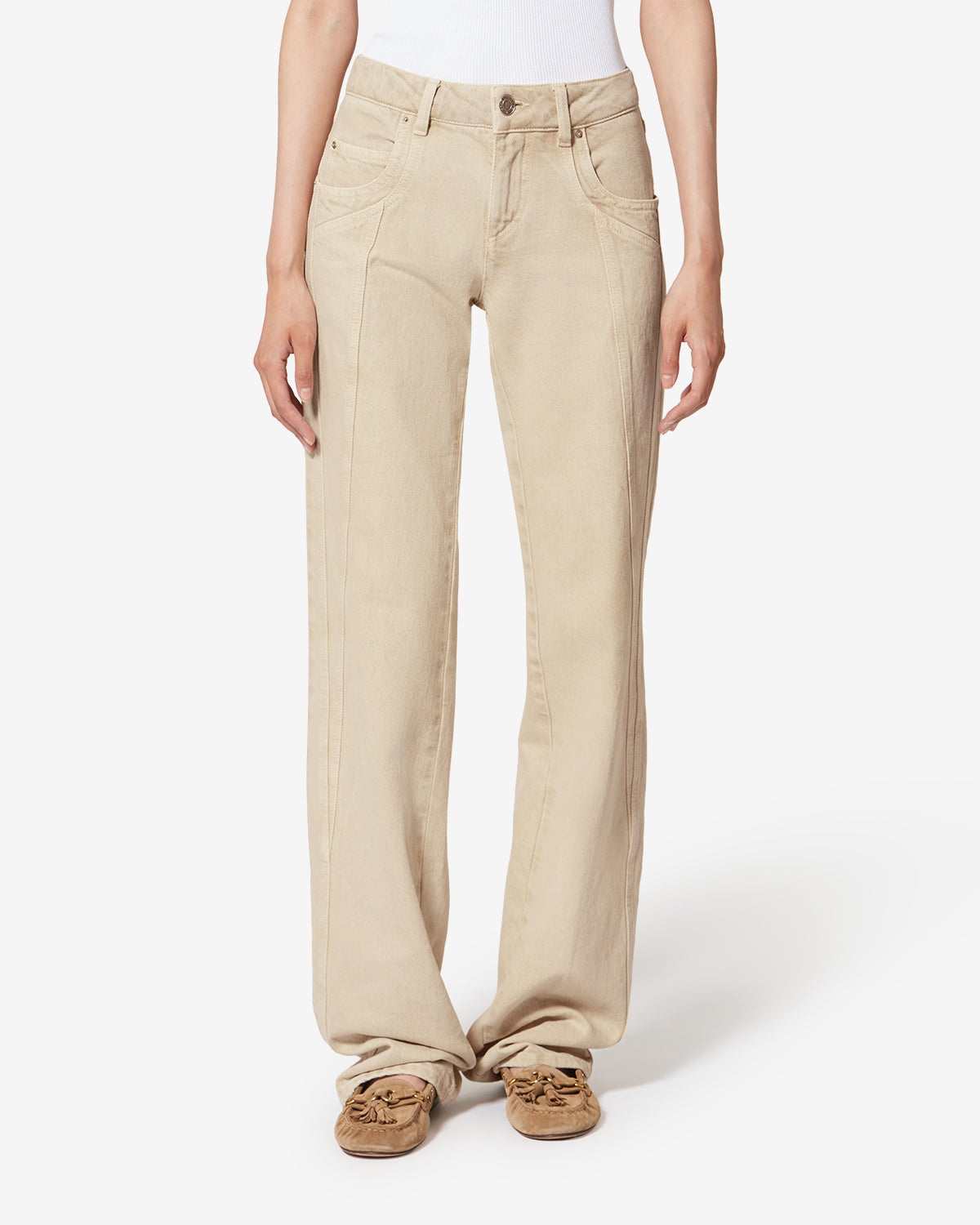 Jaylis lightweight denim bootcut jeans - Ecru - Woman - 3