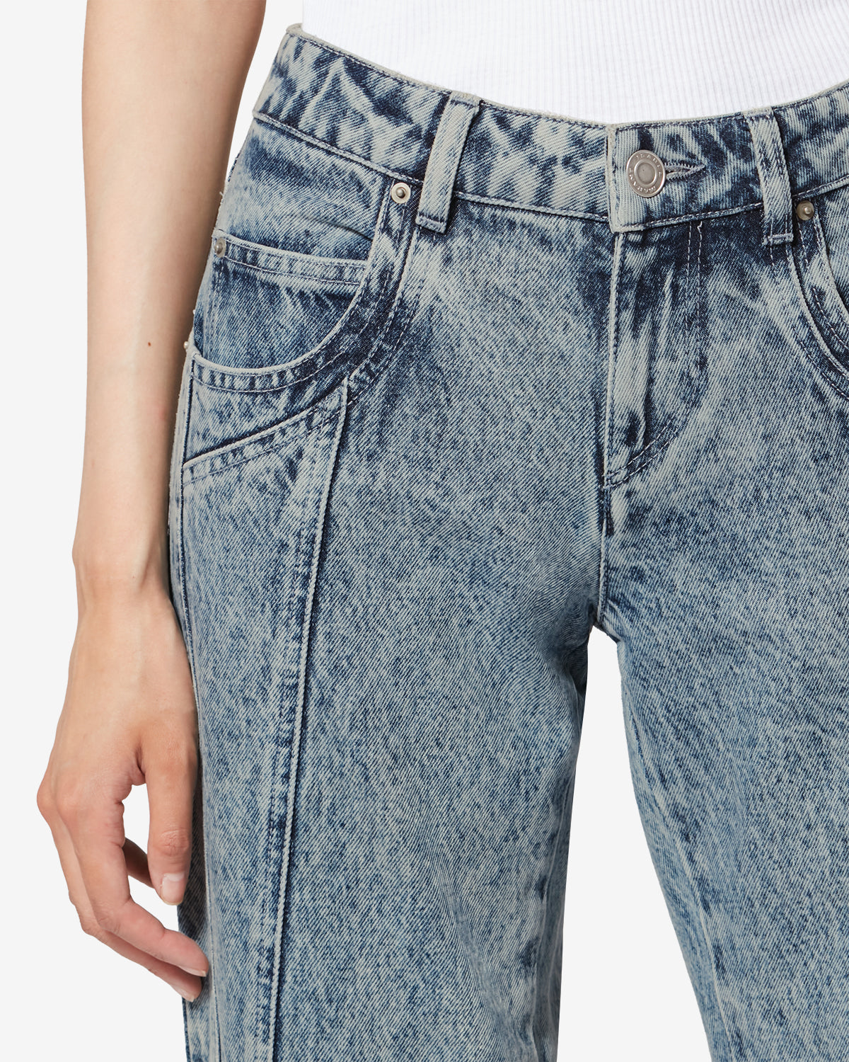 Jaylis 워싱 데님 부츠컷 진 - 하늘색 - Woman - 2