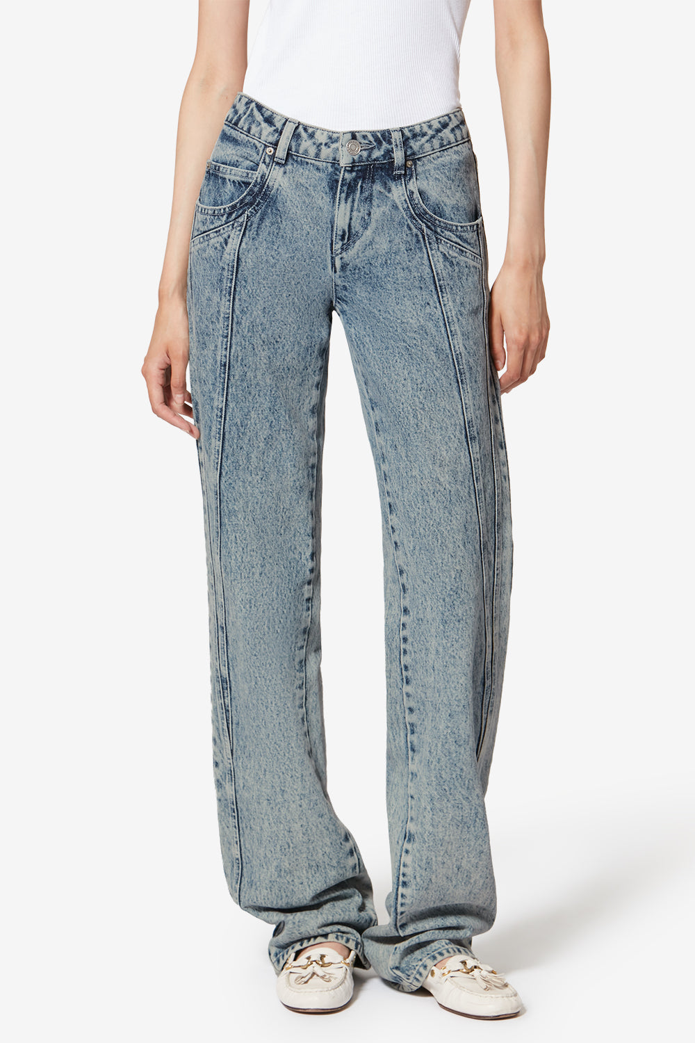 Jaylis washed denim bootcut jeans - Light blue - Woman - 4