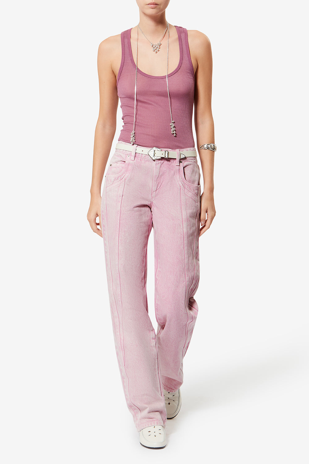 Jaylis washed denim bootcut jeans - Pink - Woman - 2