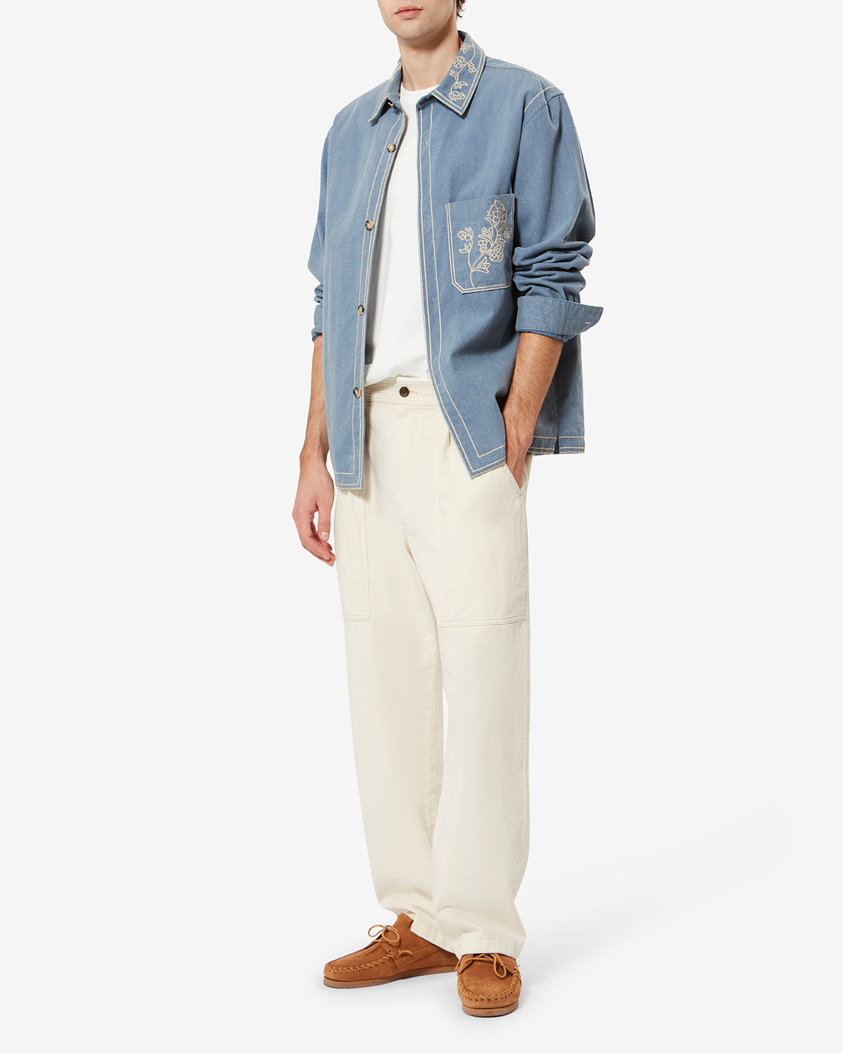 ILYAN PANTS Man ecru | ISABEL MARANT Official online store