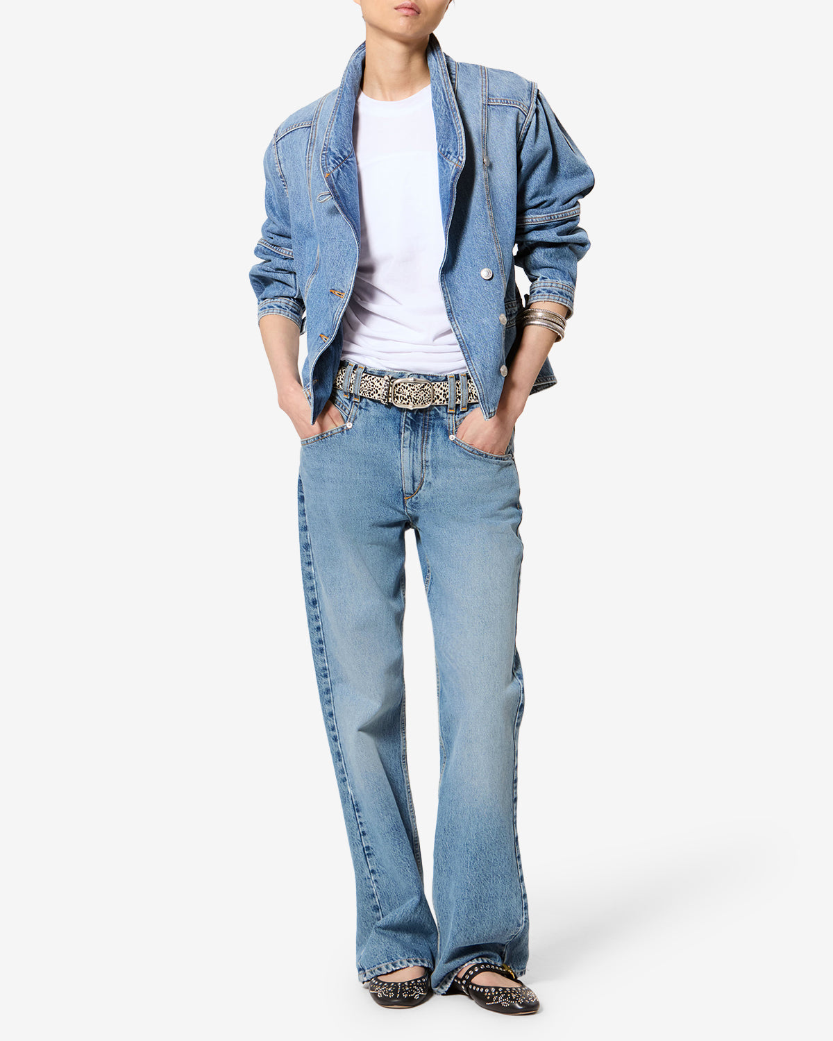 BELVIA PANTS Woman light blue | ISABEL MARANT Official online store