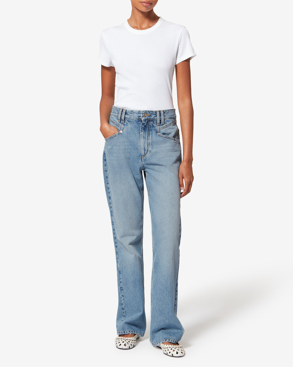 Belvia cotton pants - Light blue - Woman - 1