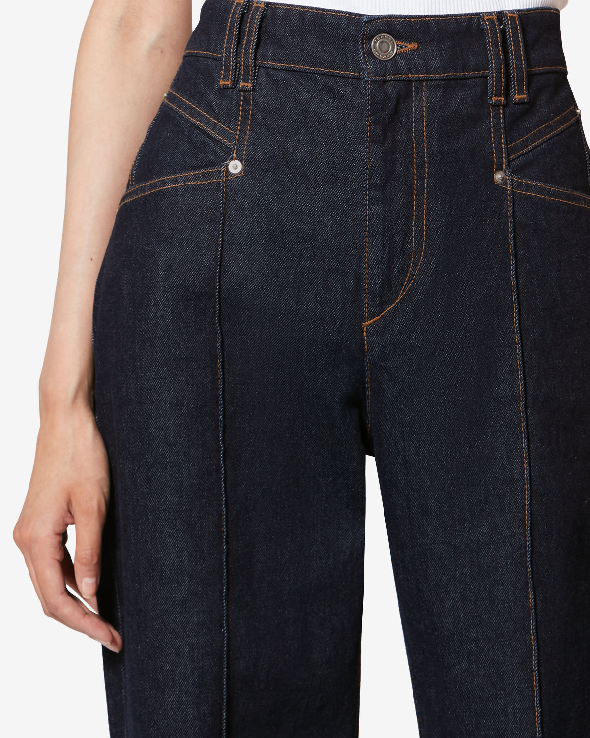 DROLANE PANTS Woman dark midnight | ISABEL MARANT Official online