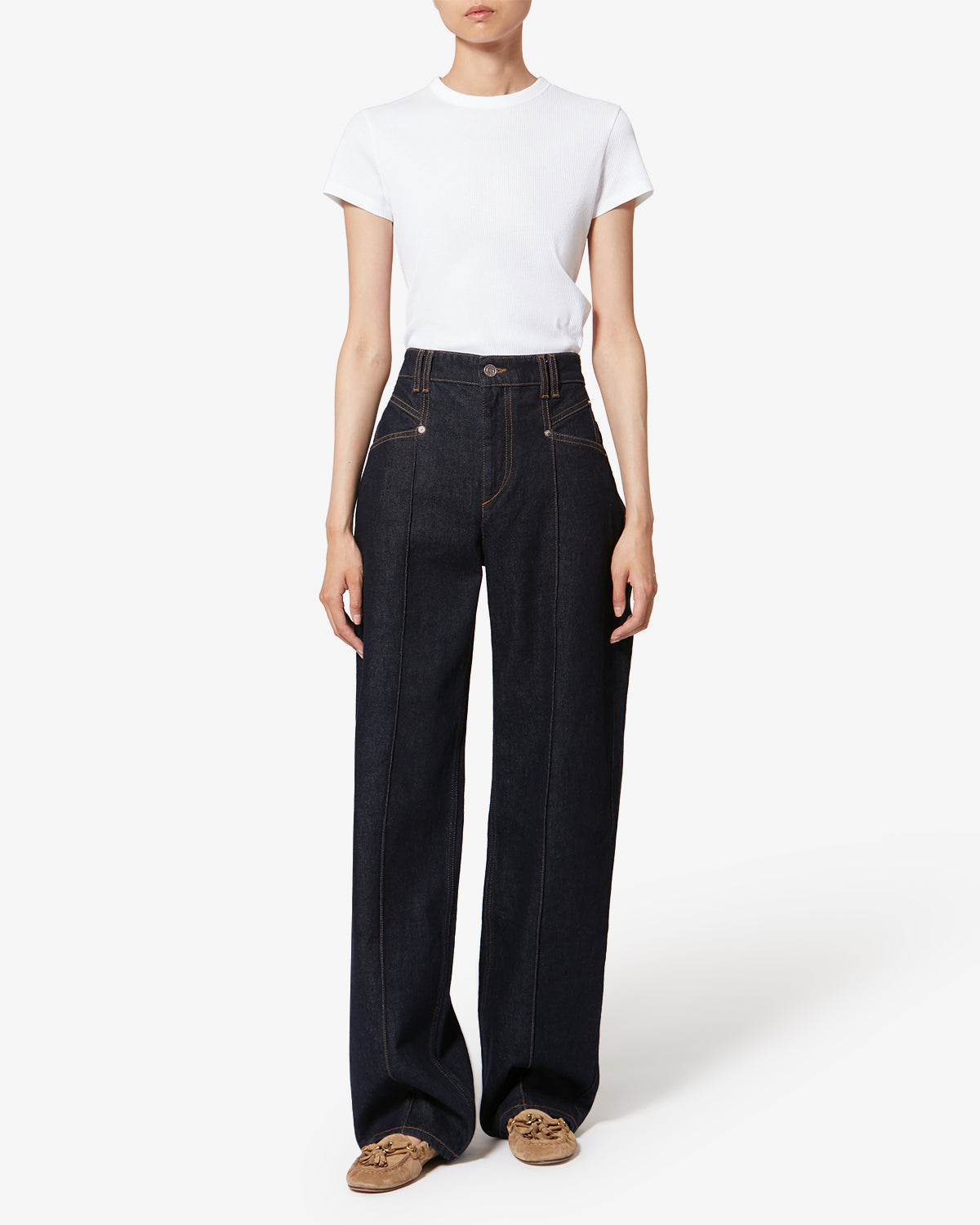 DROLANE PANTS Woman dark midnight | ISABEL MARANT Official online