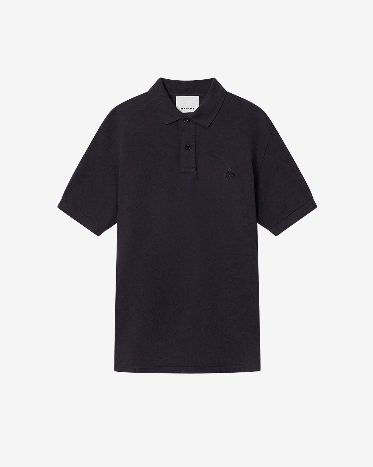 Polo de manga corta afko de algodón piqué - Negro lavado - Man - 5