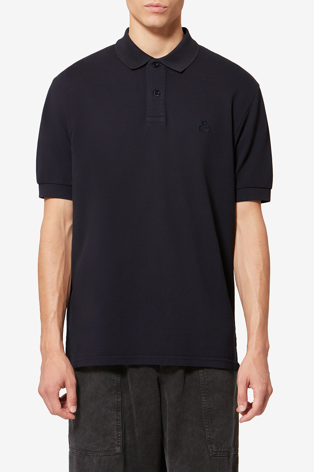 Kurzärmeliges poloshirt afko aus piqué-baumwolle - Schwarz gewaschen - Man - 4