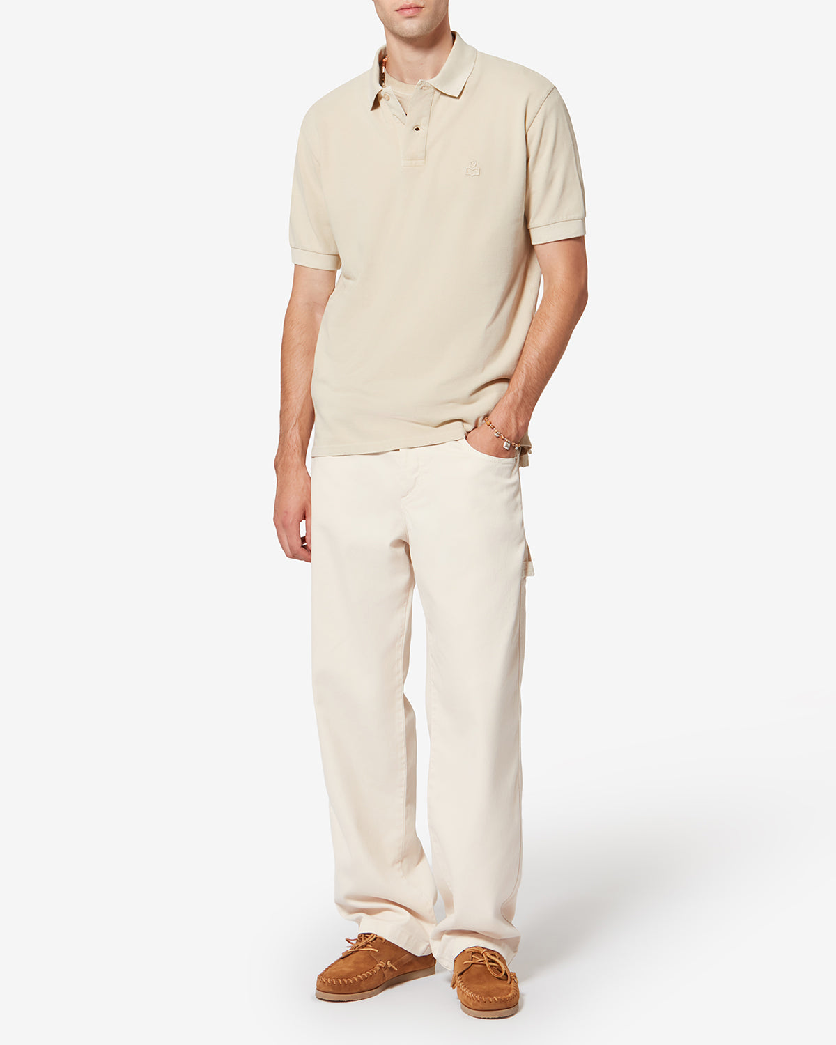 Polo à manches courtes afko en coton piqué - Jaune clair - Man - 1