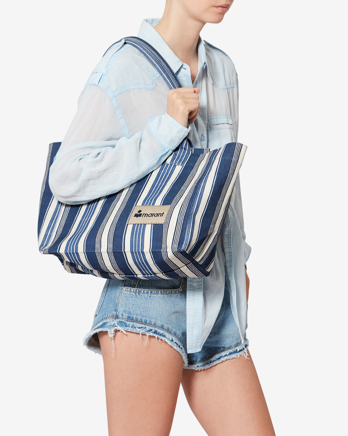 YENKY ZIPPED TOTE BAG Woman blue | ISABEL MARANT Official online store