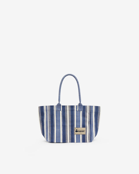 YENKY ZIPPED TOTE BAG Woman blue Striped | ISABEL MARANT Official