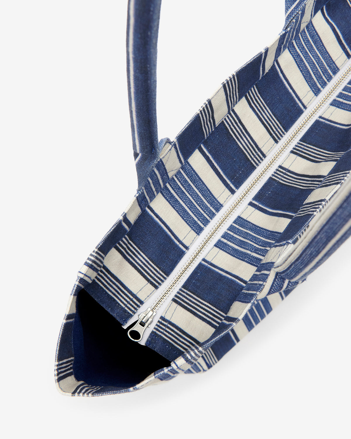 YENKY ZIPPED TOTE BAG Woman blue Striped | ISABEL MARANT Official