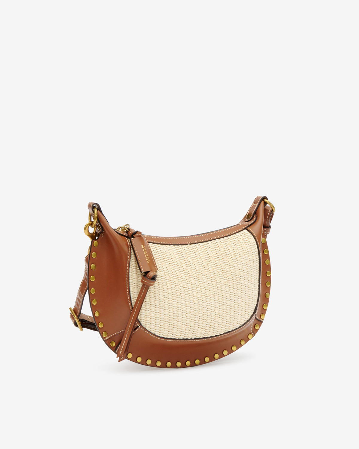 OSKAN MOON SHOULDER BAG Woman natural and cognac | ISABEL MARANT
