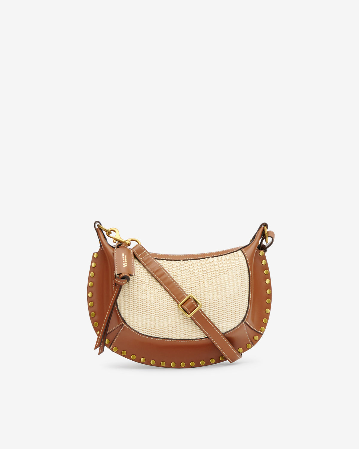 OSKAN MOON SHOULDER BAG Woman natural and cognac | ISABEL MARANT