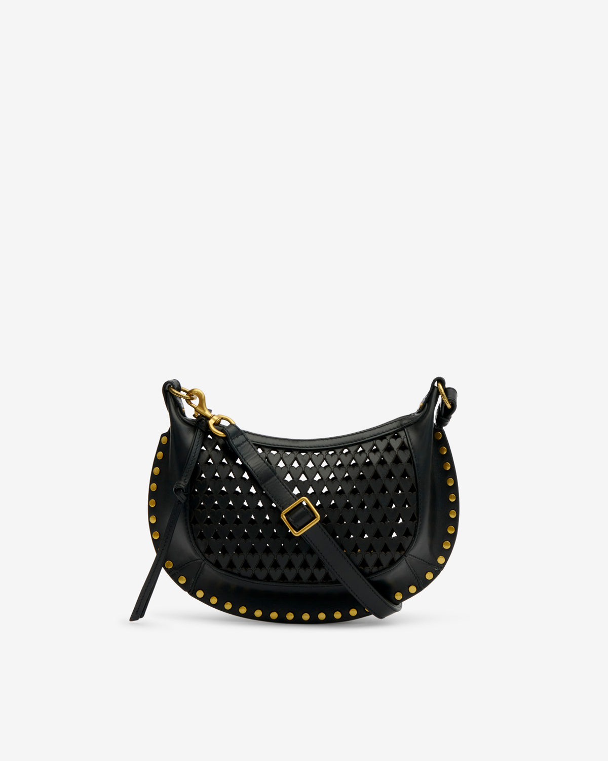 Bolso de hombro de cuero suave oskan moon - Negro - Woman - 1