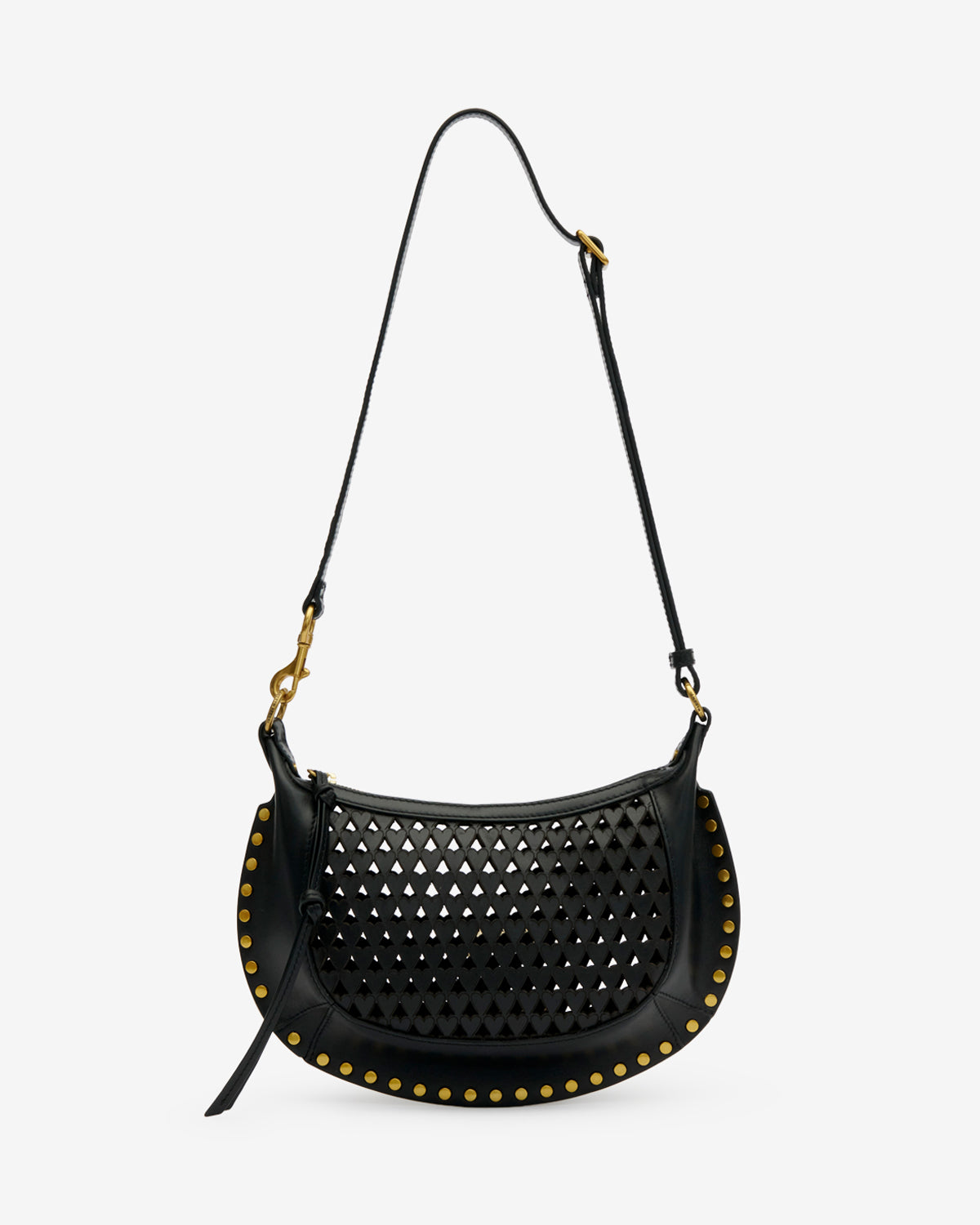 Bolso de hombro de cuero suave oskan moon - Negro - Woman - 6