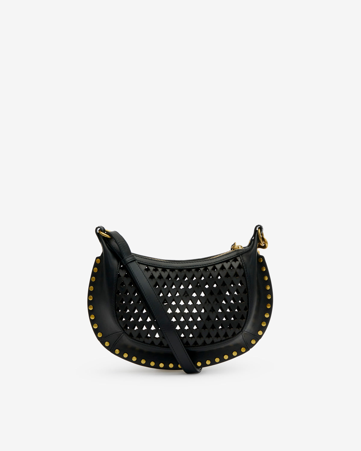 Bolso de hombro de cuero suave oskan moon - Negro - Woman - 4
