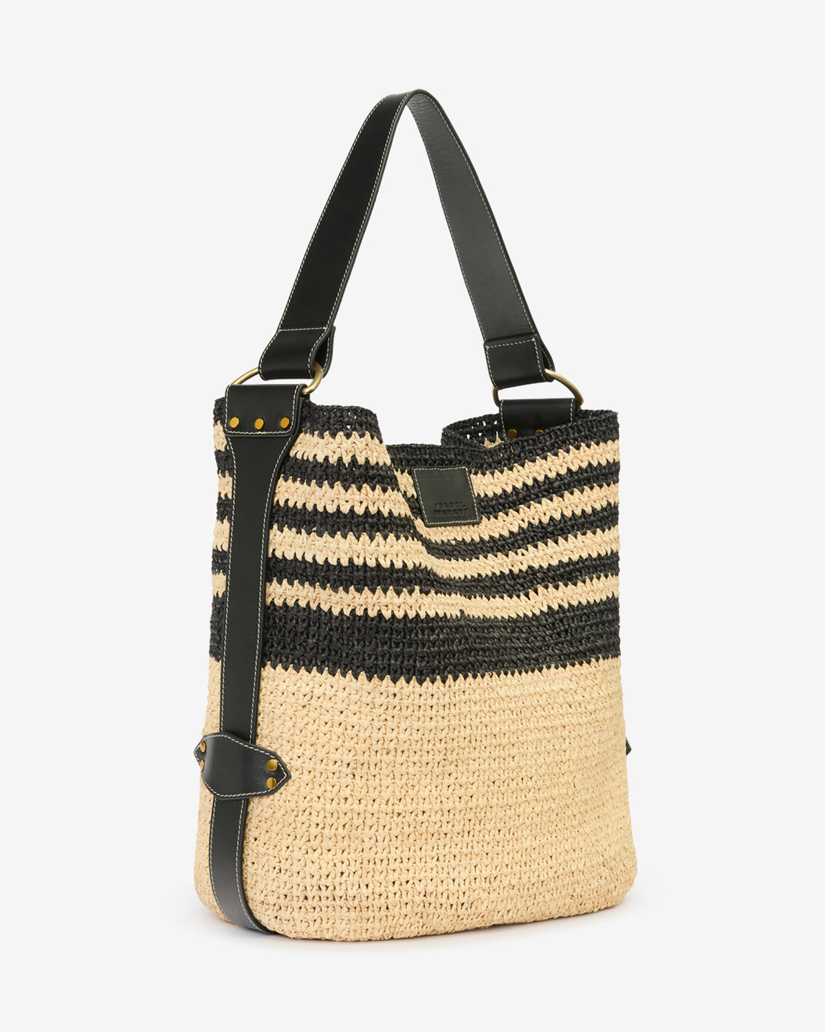 BAYIA SHOULDER BAG Woman black and natural | ISABEL MARANT