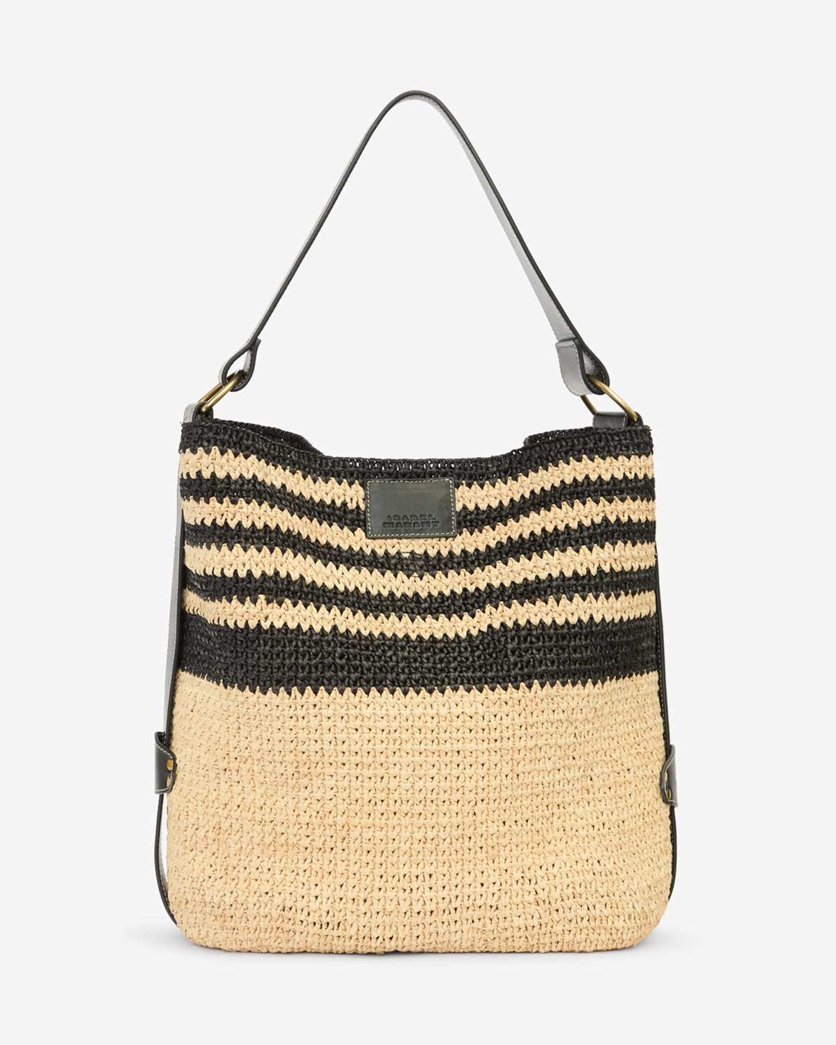 BAYIA SHOULDER BAG Woman black and natural | ISABEL MARANT
