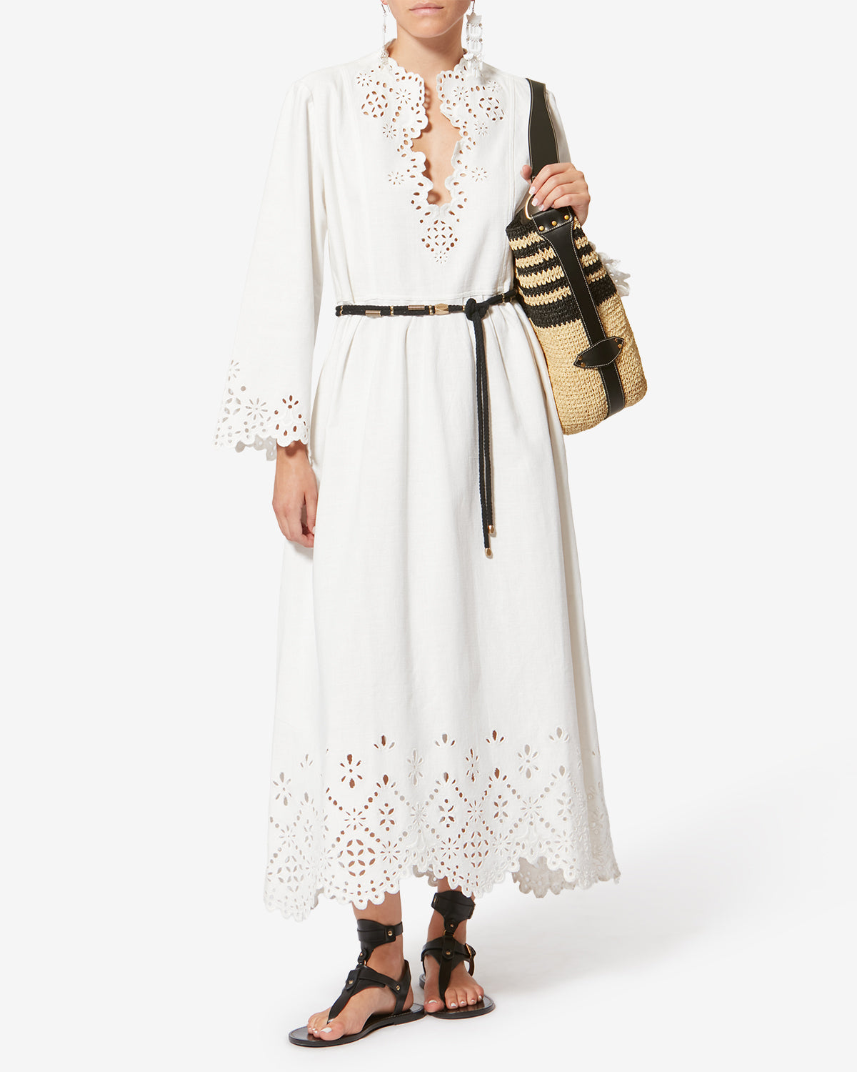 BAYIA SHOULDER BAG Woman black and natural | ISABEL MARANT