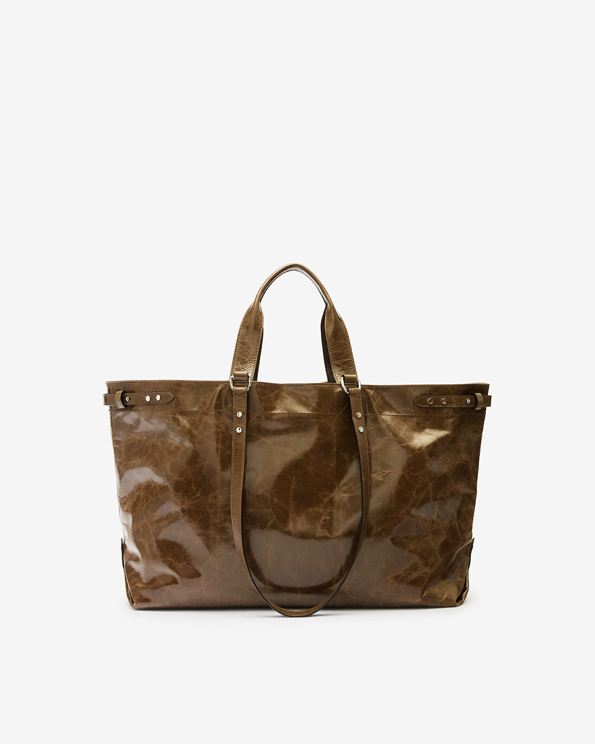 WINNA TOTE SHOULDER BAG Woman moss green | ISABEL MARANT Official