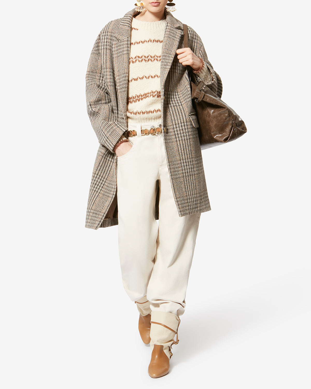 WINNA TOTE SHOULDER BAG Woman moss green | ISABEL MARANT Official