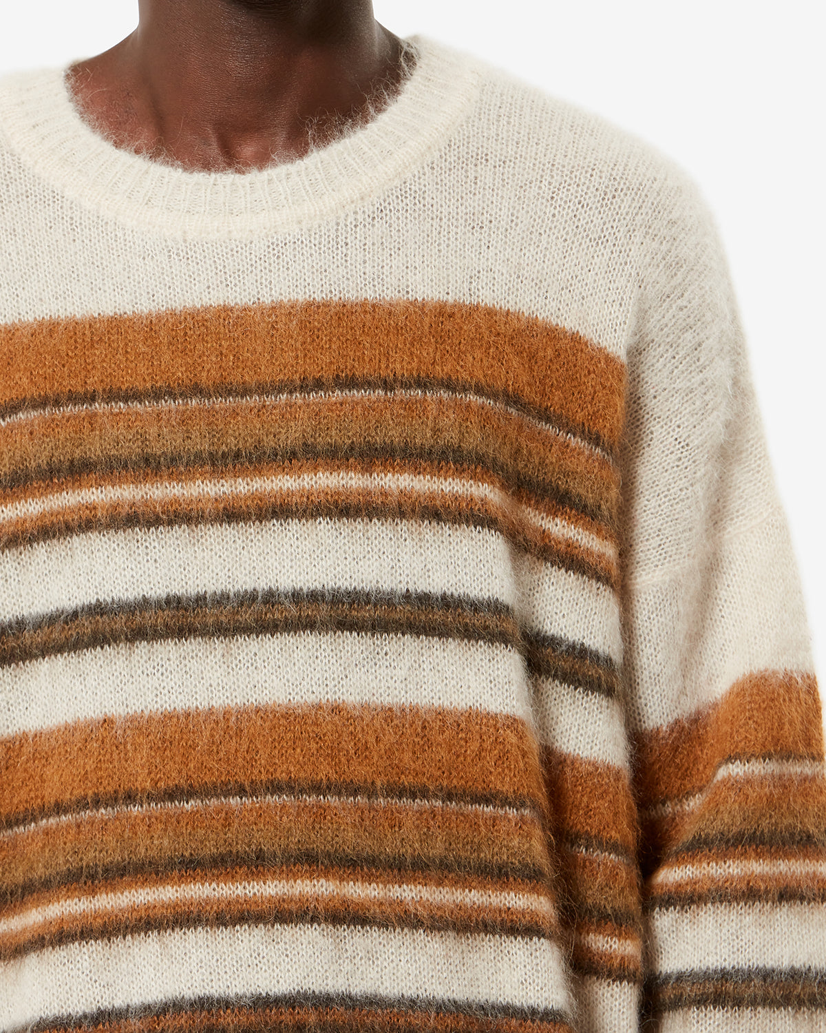 Drussellh ヴァージンウールモヘア セーター - Ecru/camel - Man - 2