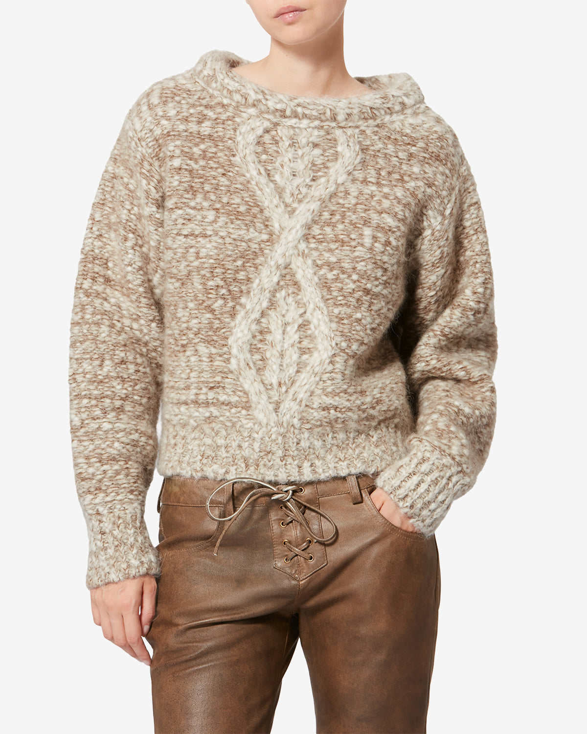 DOROTA SWEATER Woman ecru-bronze | ISABEL MARANT Official online store