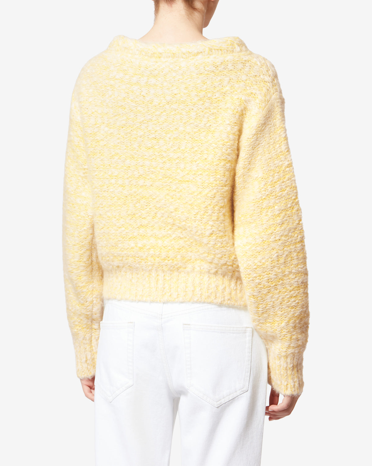 Jersey dorota de lana - Ecru and yellow - Woman - 4