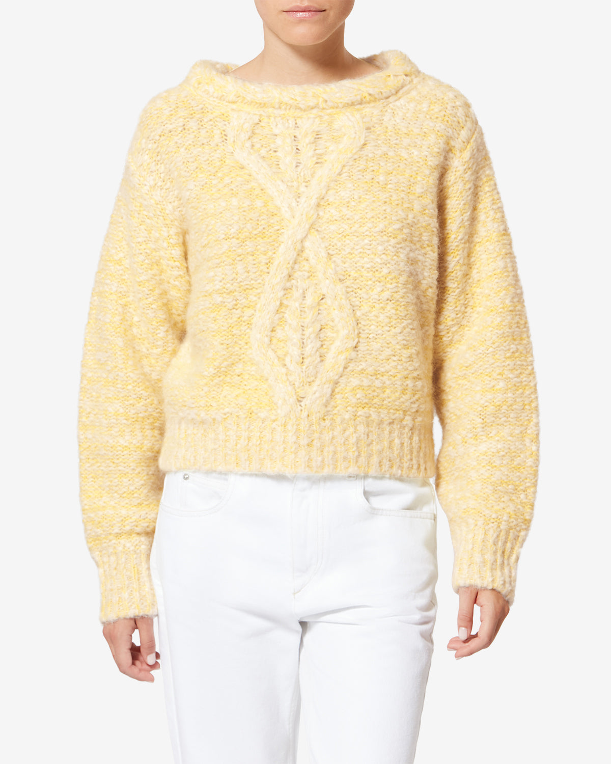DOROTA SWEATER Woman ecru and yellow | ISABEL MARANT Official