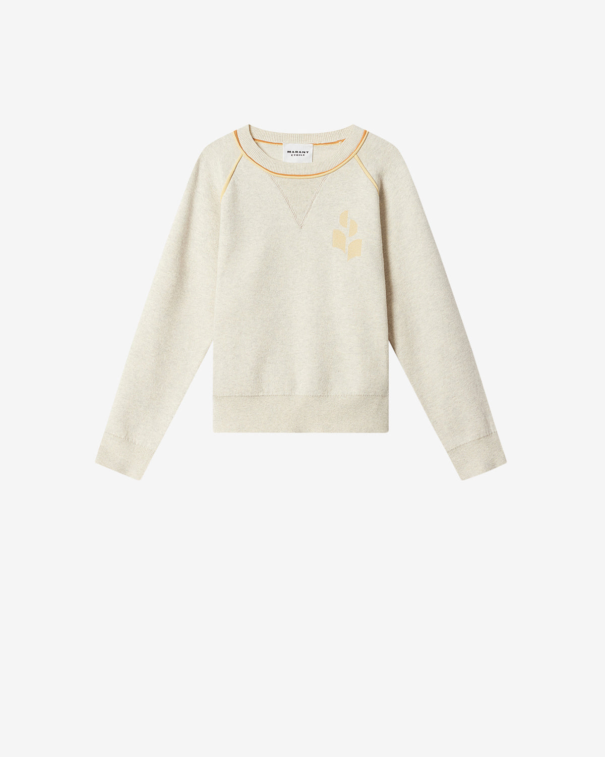 LANTA SWEATER Woman light grey-light yellow | ISABEL MARANT