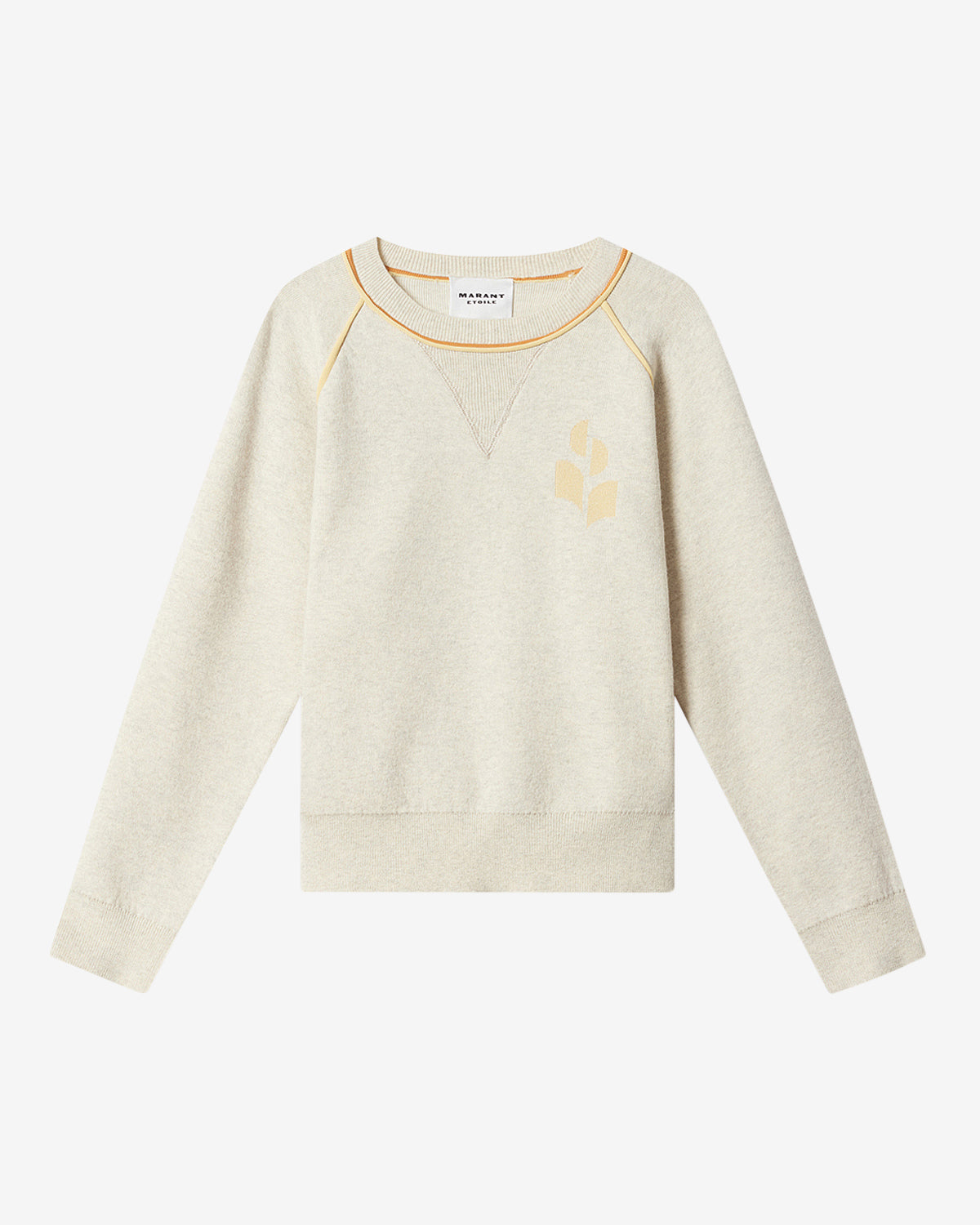 Loriby sporty sweater with logo - Light grey-light yellow - Woman - 5