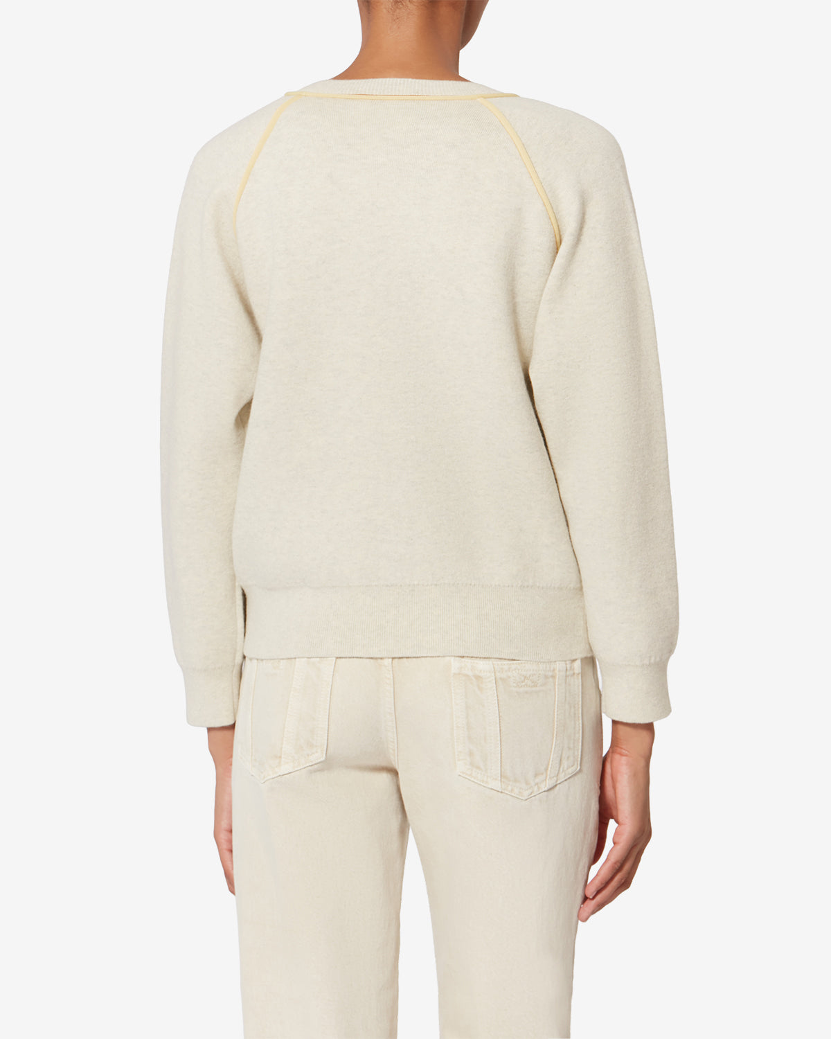 Loriby sporty sweater with logo - Light grey-light yellow - Woman - 4