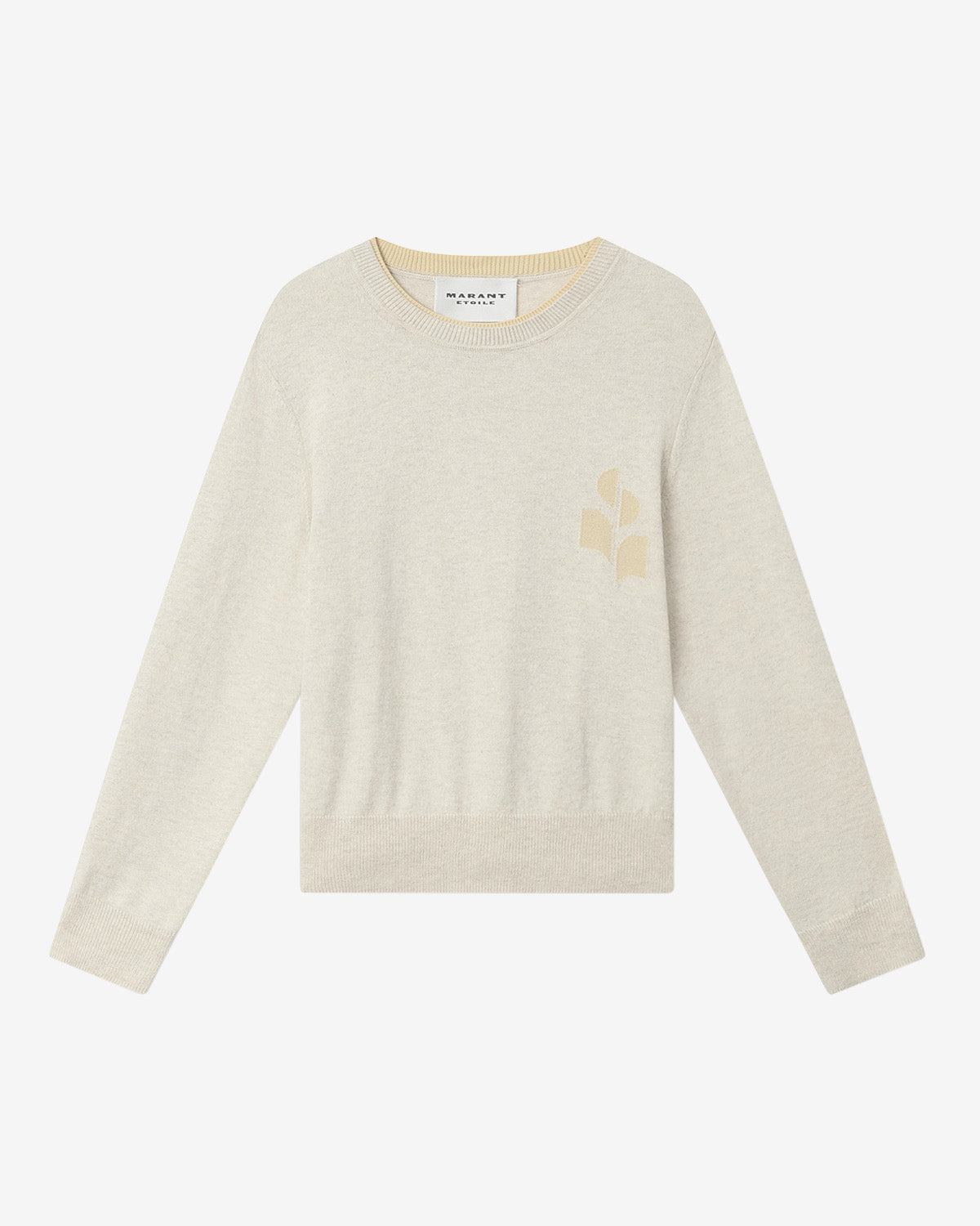 ISABEL MARANT ヨガ　ピラティス トップス　ロンハーマン LANTA SWEATER Woman light grey-light yellow | ISABEL MARANT