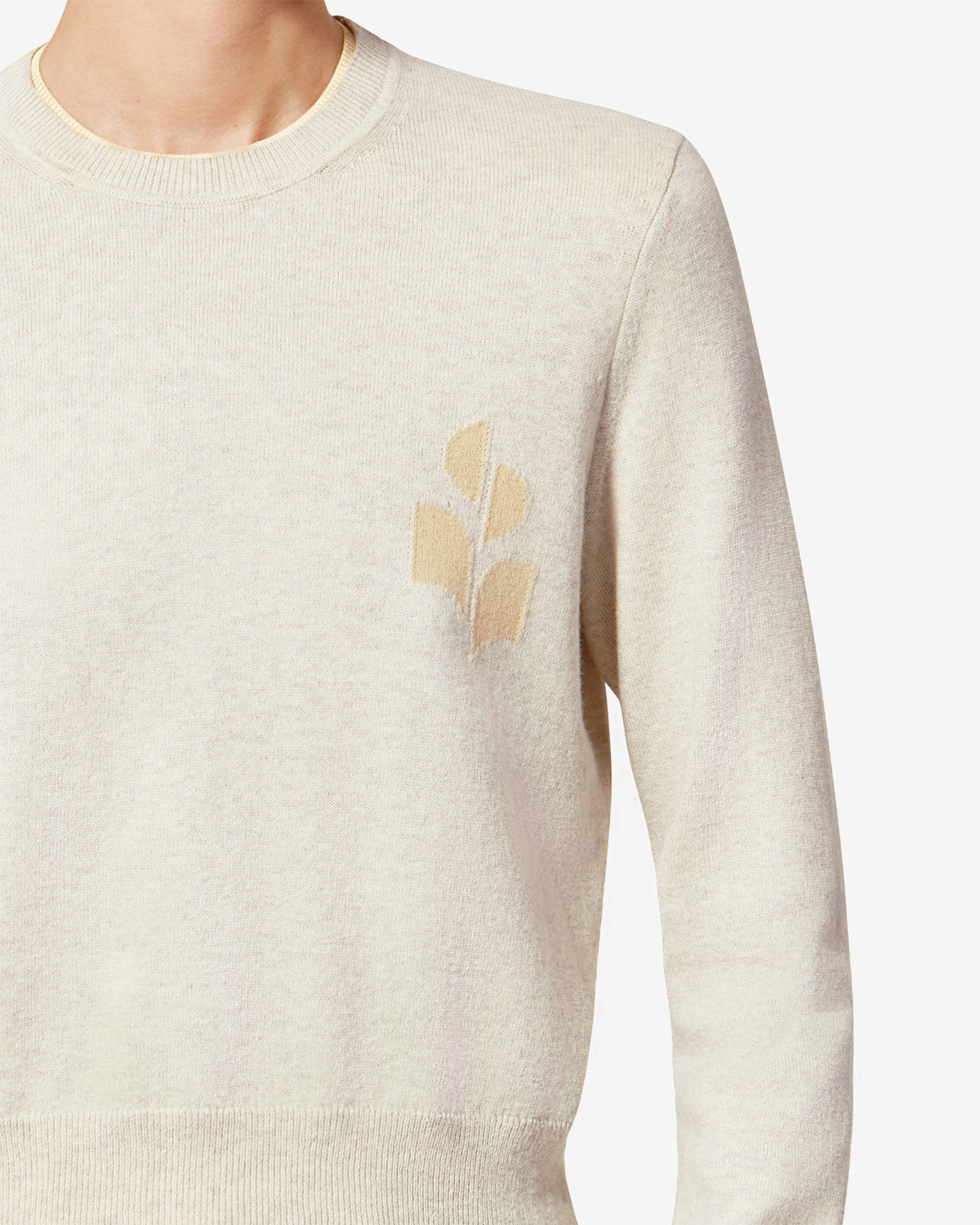 LANTA SWEATER Woman light grey-light yellow | ISABEL MARANT