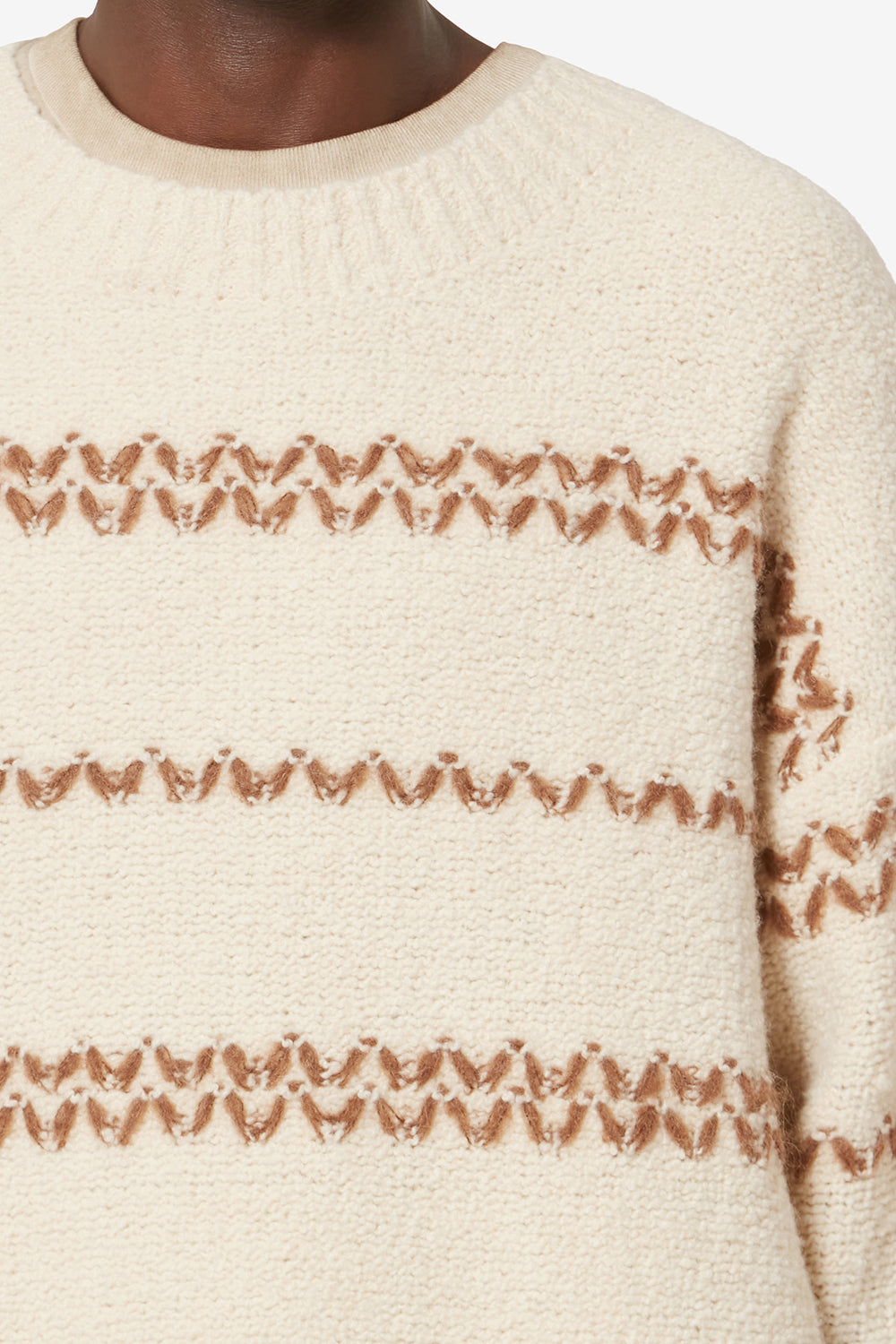 Romain 혼색 울 스웨터 - Ecru-bronze - Man - 3