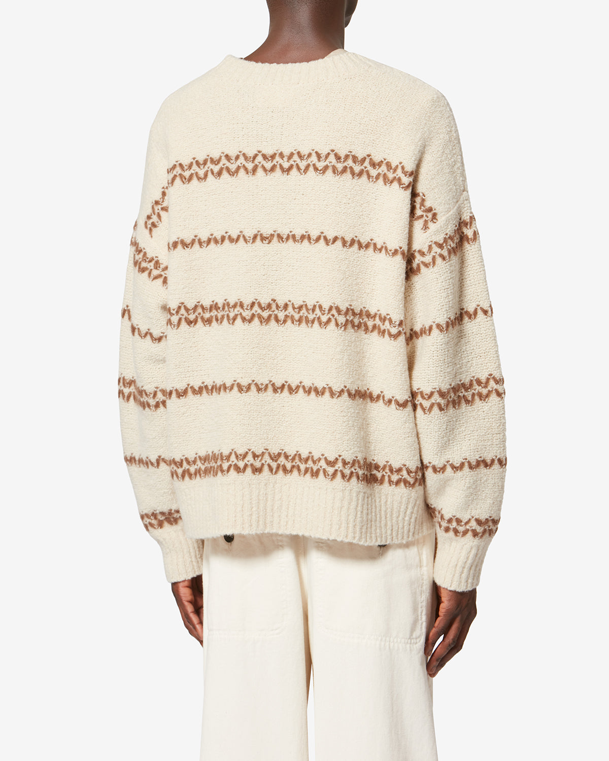 Pullover aus mouliné-wolle romain - Ecru-bronze - Man - 4