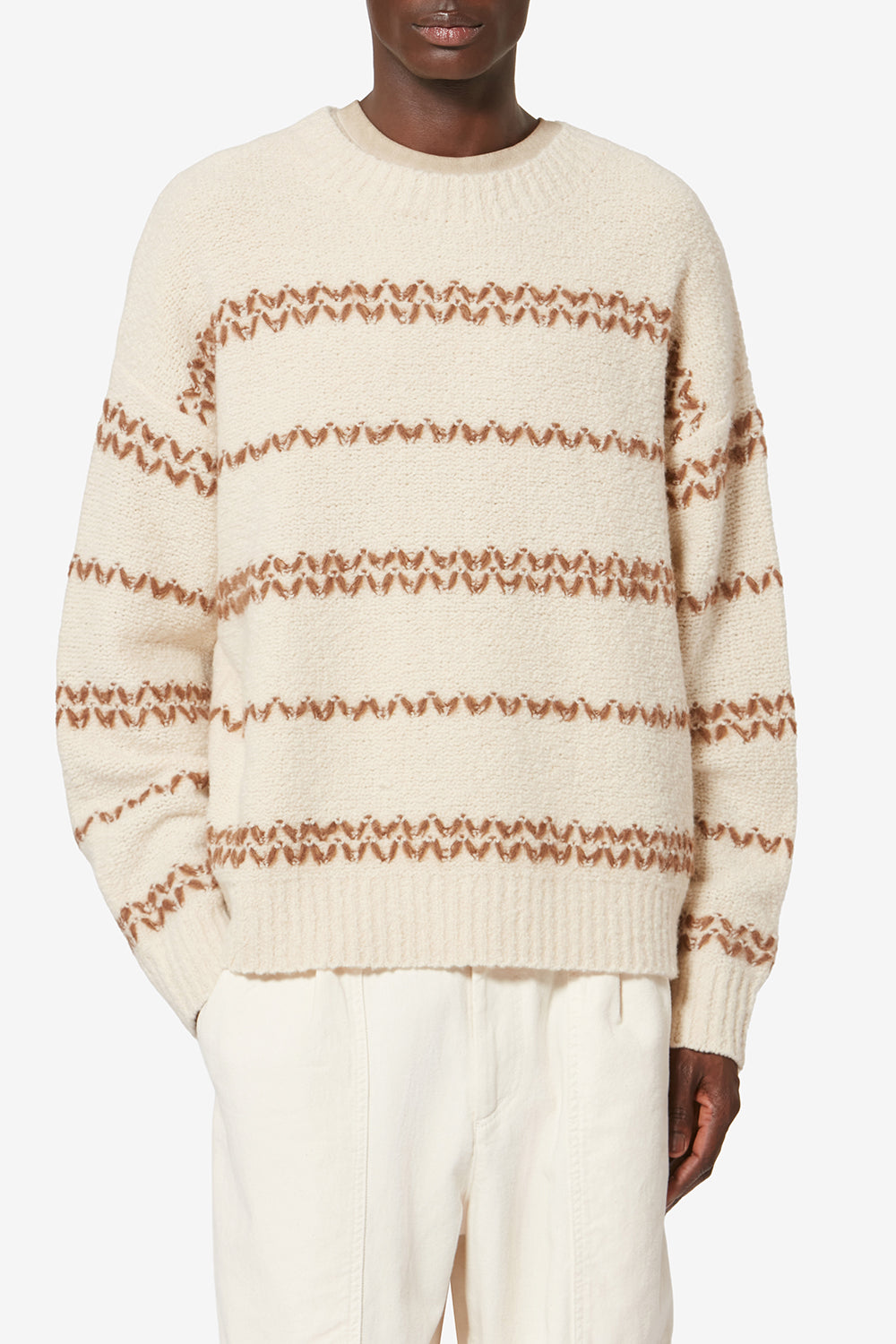 Romain 혼색 울 스웨터 - Ecru-bronze - Man - 4