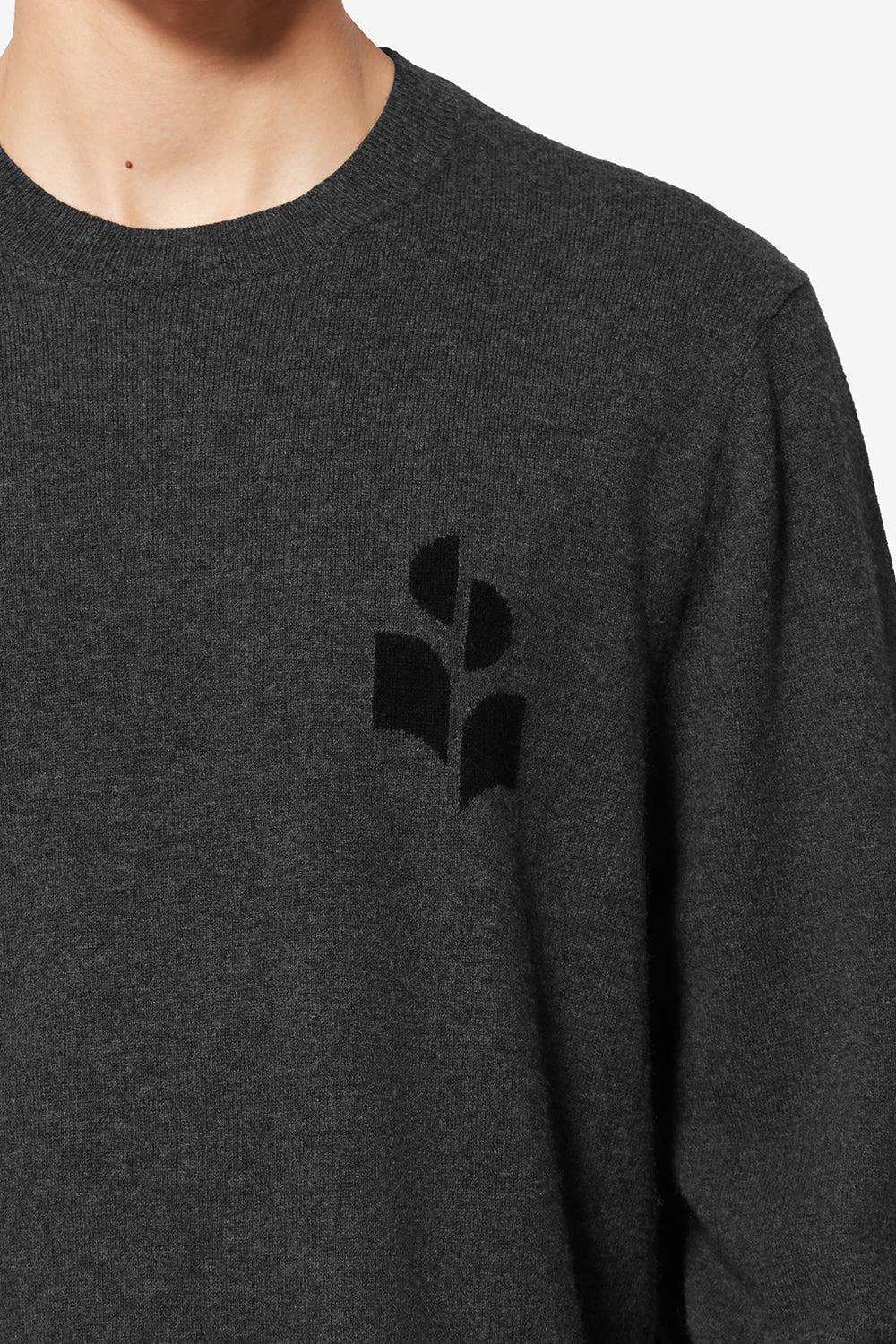 Feiner pullover aus baumwolle und wolle antea - Anthracite-black - Man - 3