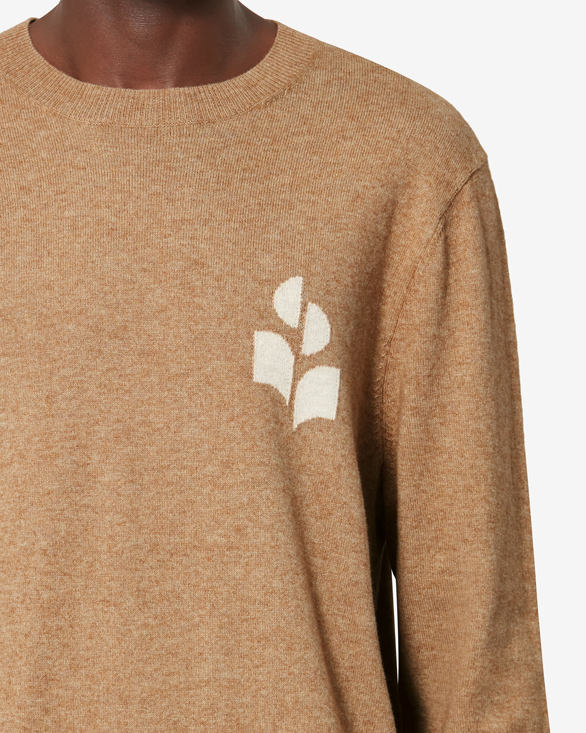 Antea thin cotton and wool sweater - Camel-light grey - Man - 2