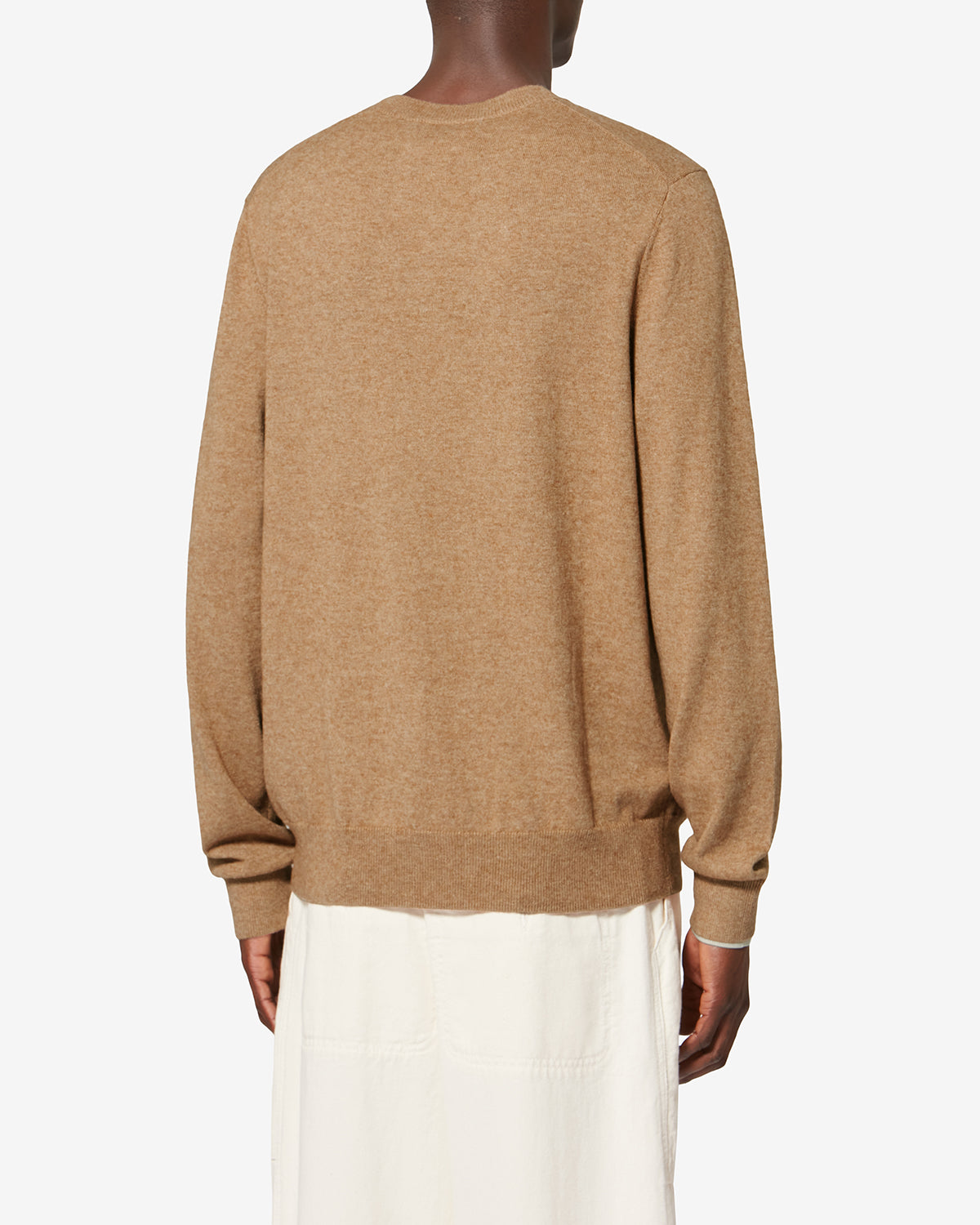 Antea thin cotton and wool sweater - Camel-light grey - Man - 4
