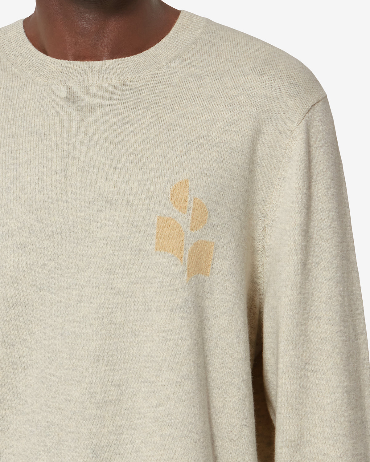 Jersey fino de lana y algodón antea - Light grey-light yellow - Man - 2