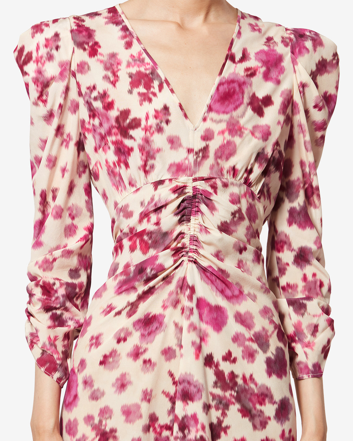 Robe longue en soie stretch imprimée albini - Rose - Woman - 2