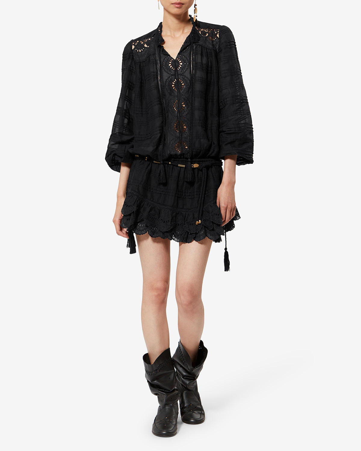 PREYA DRESS Woman black | ISABEL MARANT Official online store
