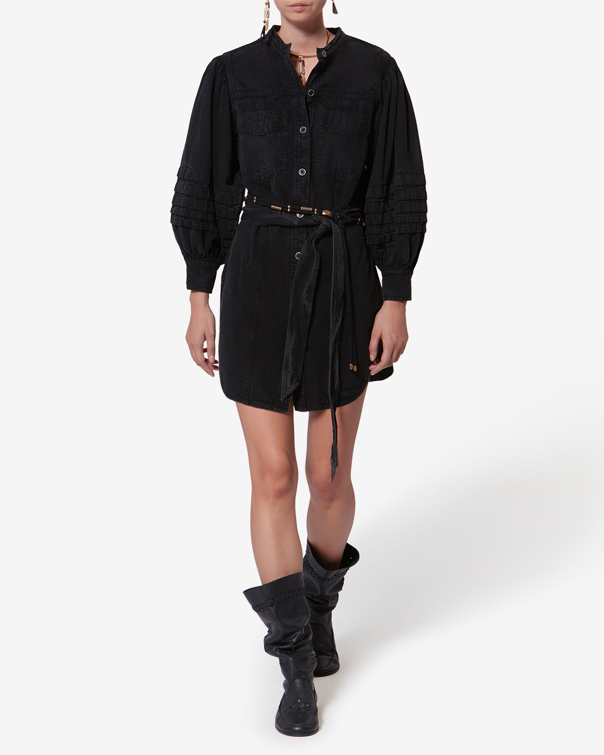 NOURIA DRESS Woman dark bronze | ISABEL MARANT Official online store