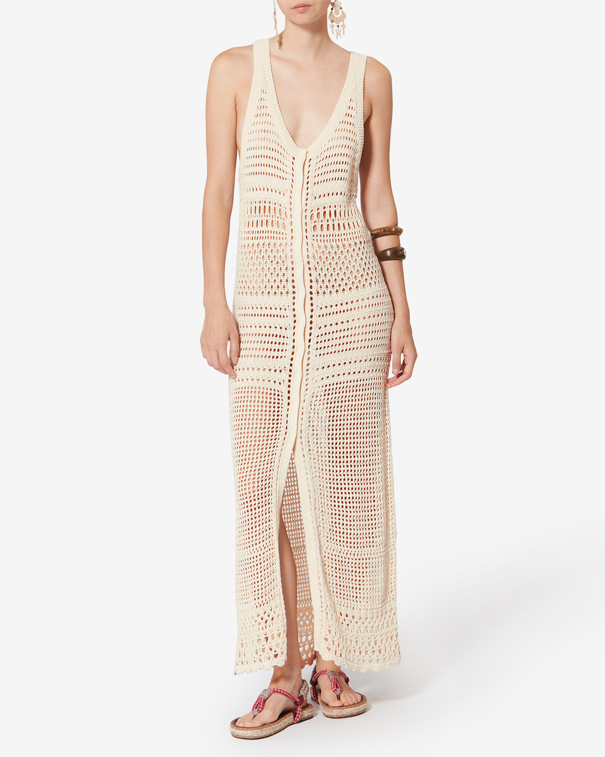 ZARO DRESS Woman ecru | ISABEL MARANT Official online store