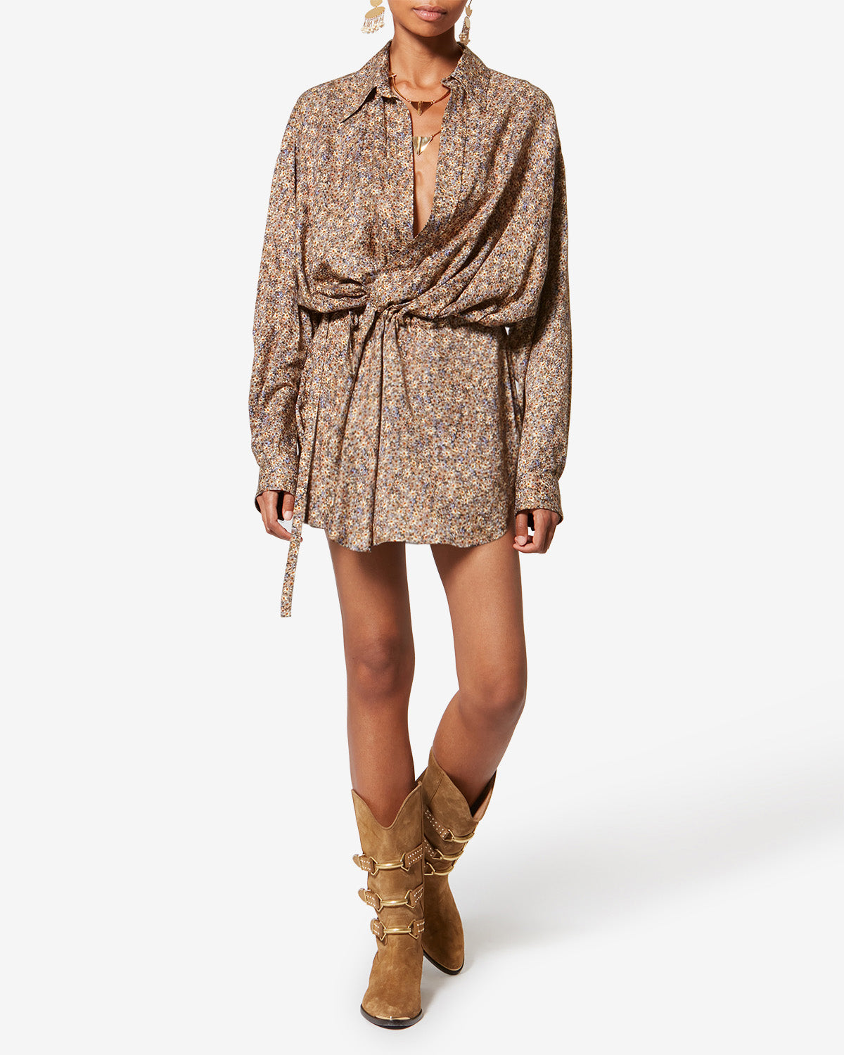 HARMONY DRESS Woman ochre | ISABEL MARANT Official online store