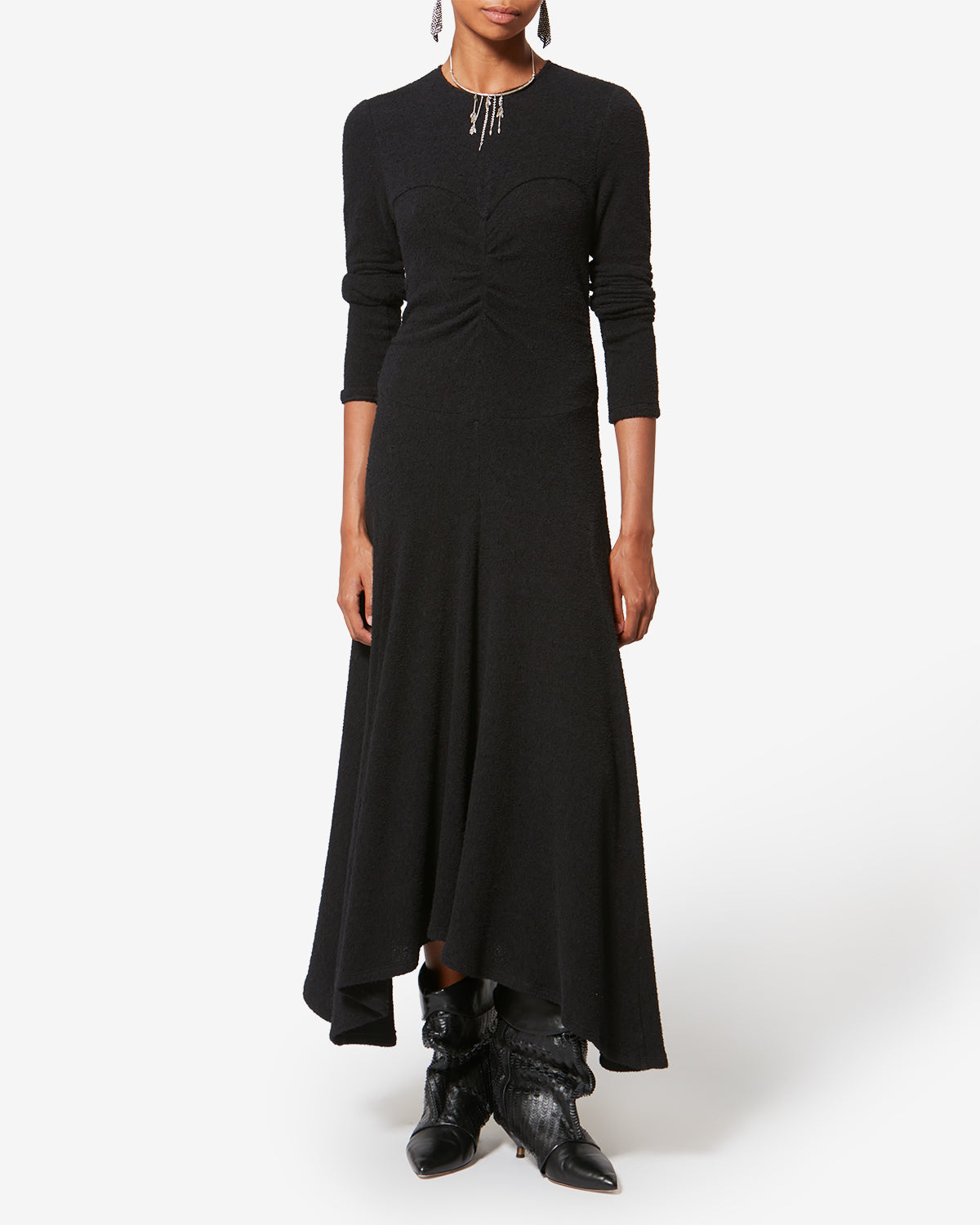 Flora cotton dress - Black - Woman - 1