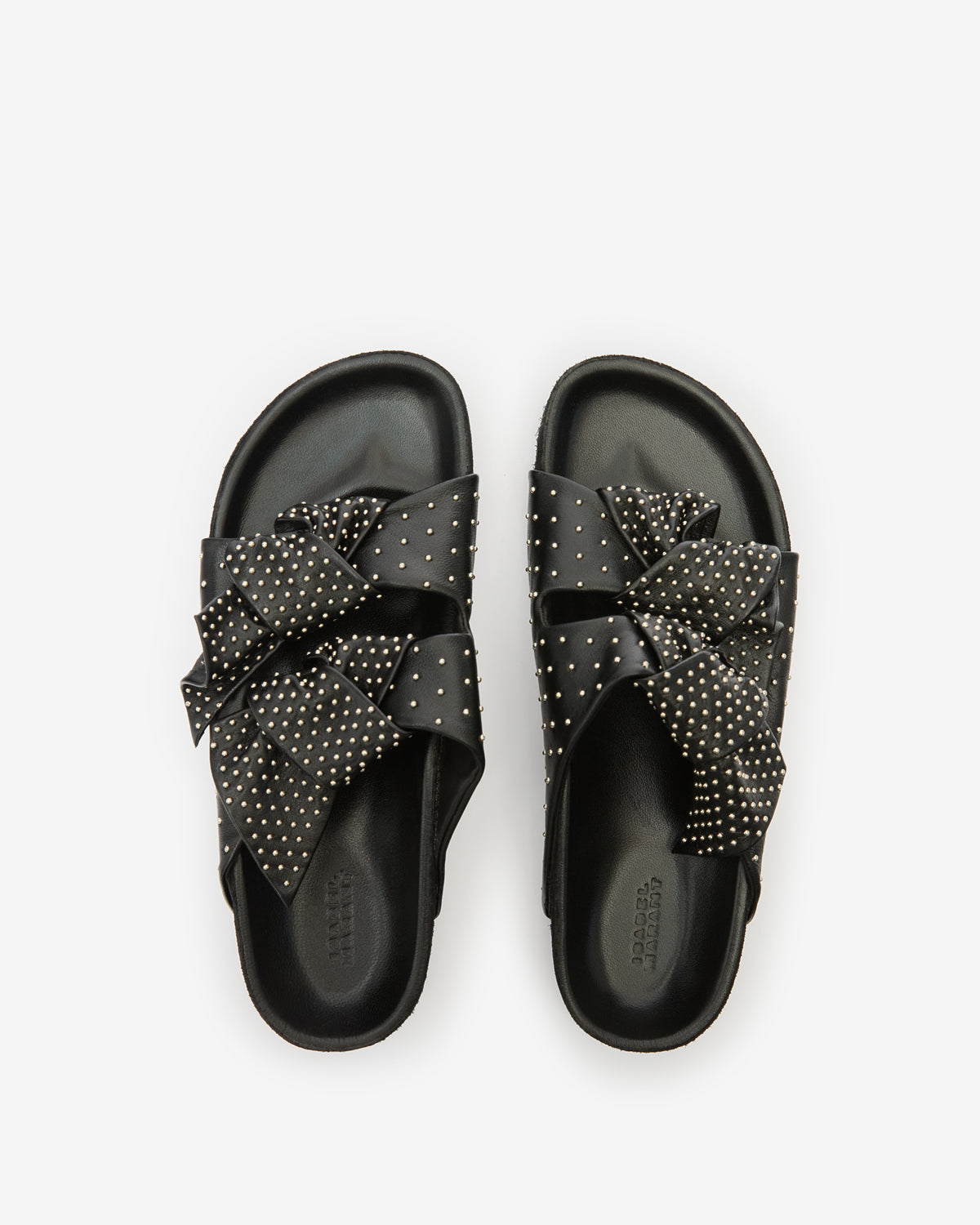 LENNYO BOW SANDALS Woman black and silver | ISABEL MARANT Official