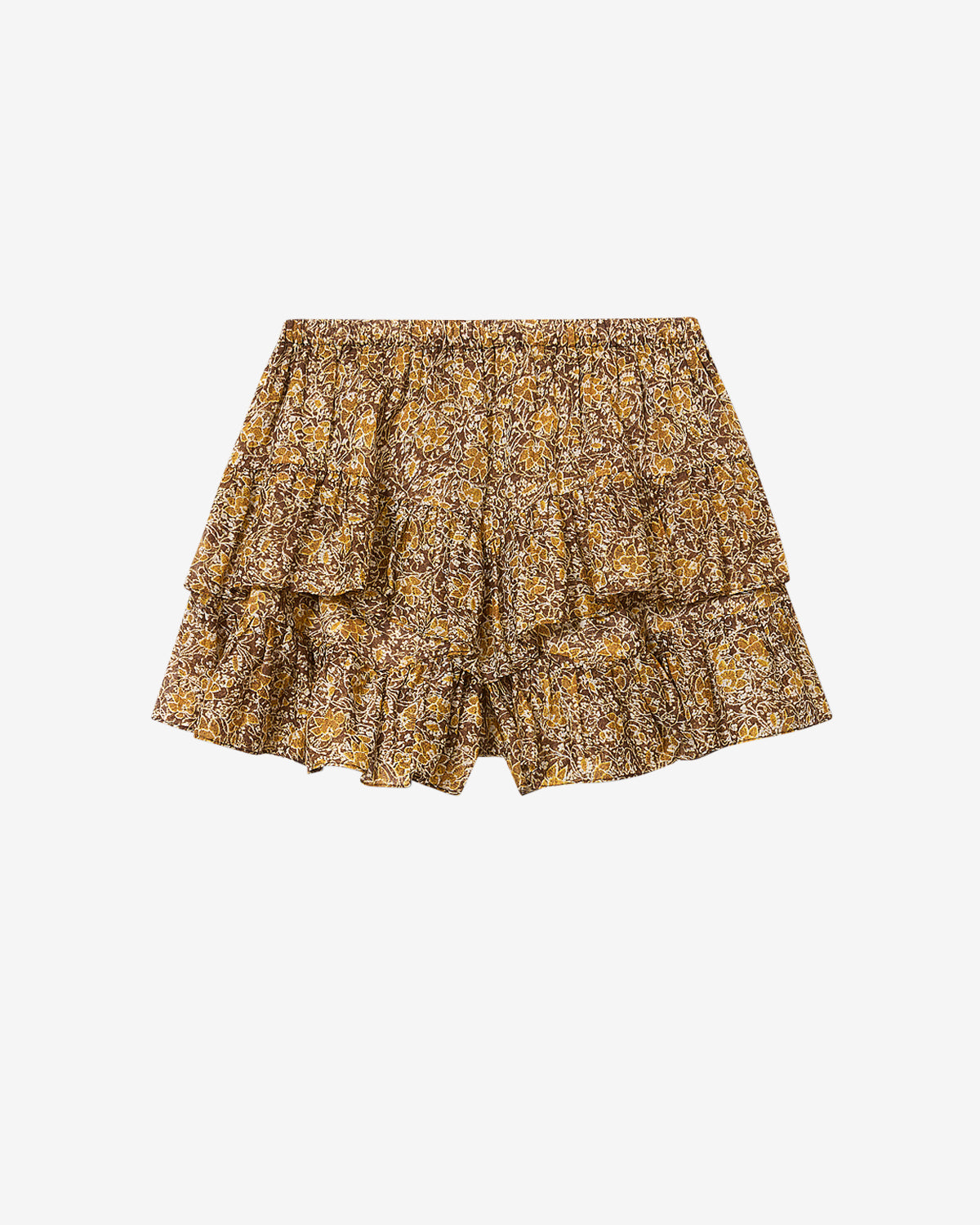 Short jocadia en voile de algodón orgánico estampado - Caqui - Woman - 5