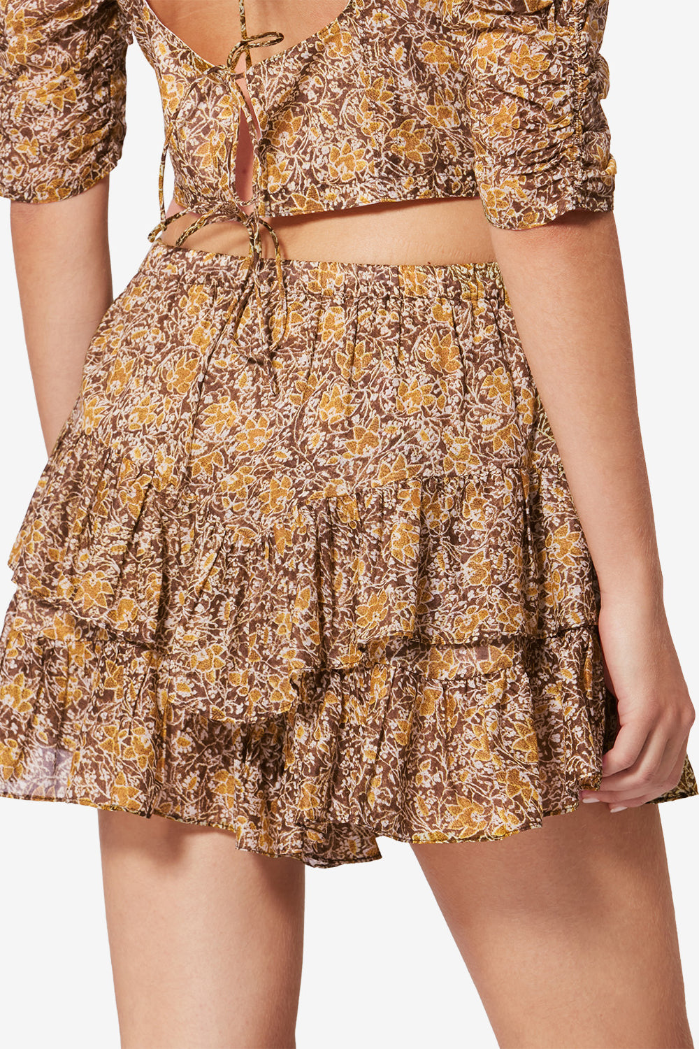 Shorts jocadia in voile di cotone biologico con stampa - Cachi - Woman - 5